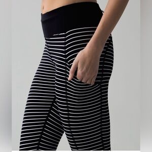 Lululemon Speed Tight II black & white stripe